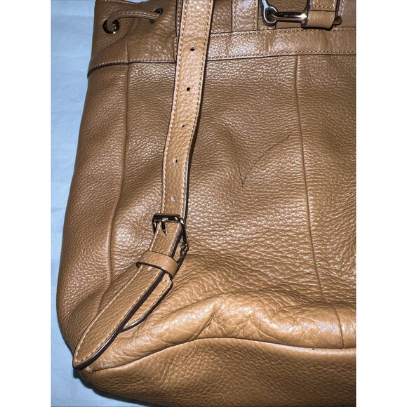 COACH F37410 Billy Brown Backpack Leather Gold Hardware Drawstring Backpack Bag - Picture 11 of 16